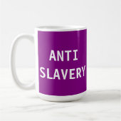 Tasse gegen Sklaverei Lila (Links)