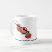 Tasse / Geige mit Rose (Vorderseite Links)