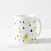 Tasse Gelb und Schwarz Geometrisch (VorderseiteRechts)