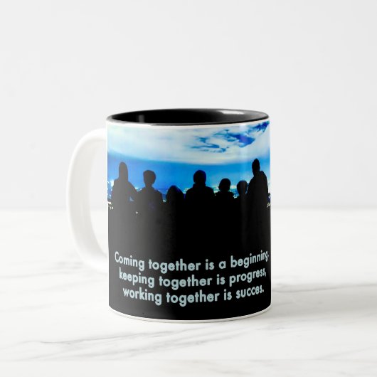 Tasse Gemeinsam Arbeiten (Vorderseite Links)