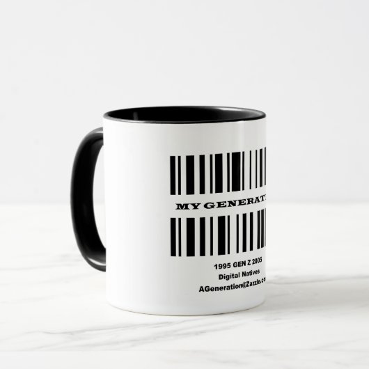Tasse "Generation Z BAR CODE" (Vorderseite Links)