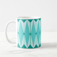 Tasse geometrischer Diamanten und Sternexplosionen