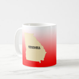 Tasse - Georgien Staat Karte mit Stadt