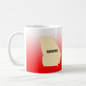 Tasse - Georgien Staat Karte mit Stadt (Links)