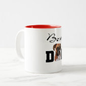 Tasse-Geschenk für Boxer-VATER Zweifarbige Tasse (Vorderseite Links)