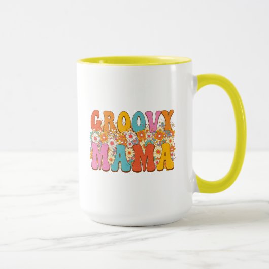 Tasse Geschenk für Mama Groovy Mama  Kaffeemaschin (Rechts)