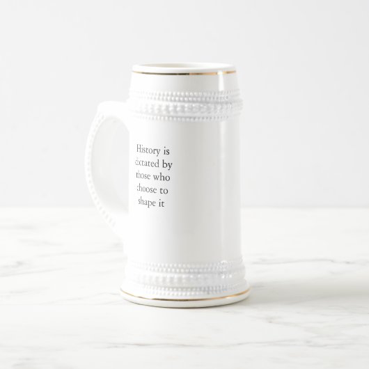 Tasse, Geschichte wird durch die vorgeschrieben, Bierglas (Vorderseite Links)