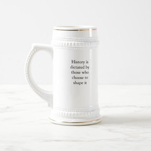 Tasse, Geschichte wird durch die vorgeschrieben, Bierglas (Links)