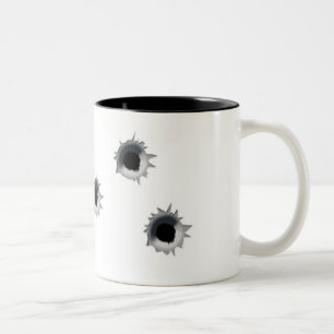 "Tasse geschossen " Zweifarbige Tasse