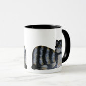 Tasse - gestreifte Feline (VorderseiteRechts)