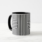 Tasse - gestreifte optische Täuschung (Vorderseite Links)