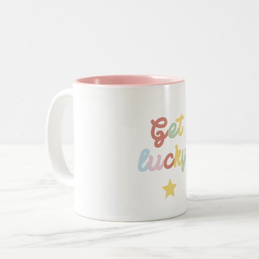 Tasse Get lucky mit Stern (Vorderseite Links)