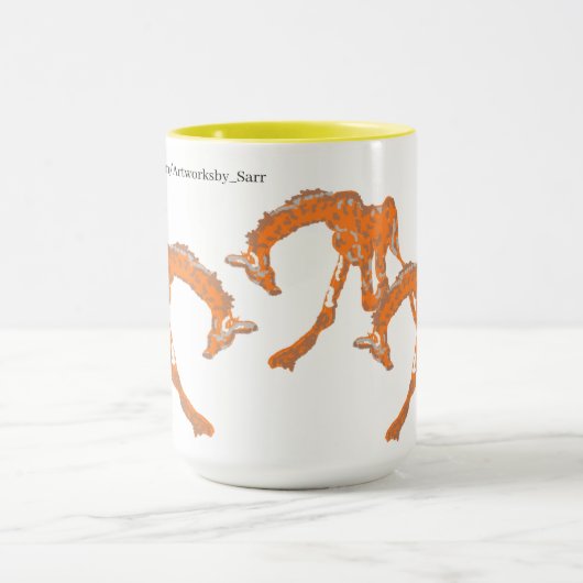 Tasse: Giraffen kämpfen Tasse (Zentrum)