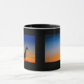 Tasse Giraffen Sonnenuntergang (Zentrum)