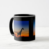 Tasse Giraffen Sonnenuntergang (Vorderseite Links)