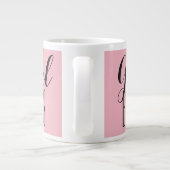 Tasse Girl Boss Personalisierter Name Herz Rosa (Rückseite)