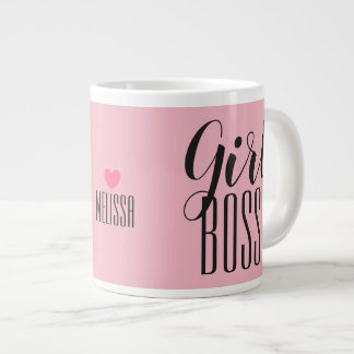 Tasse Girl Boss Personalisierter Name Herz Rosa
