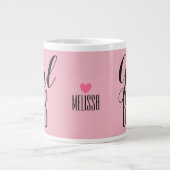 Tasse Girl Boss Personalisierter Name Herz Rosa (Vorderseite)