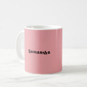 Tasse - Girl Doll auf rosa Hintergrund (Vorderseite Links)