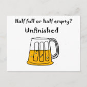 Tasse-Glass für Sonnenbäer halb voll oder halb lee Postkarte (Vorderseite)