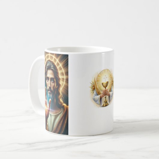 ☕ Tasse & Glaube: Eine Botschaft der Liebe und Hof (Vorderseite Links)