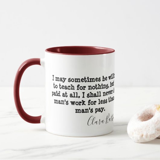 Tasse gleicher Lohn-Claras Barton (Mit Donut)