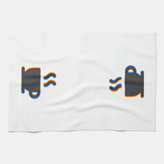 Tasse Glitch Geschirrtuch (Horizontal)