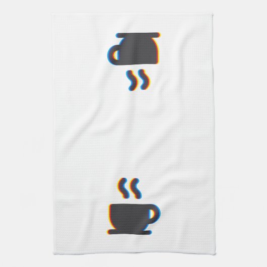 Tasse Glitch Geschirrtuch (Vertikal)