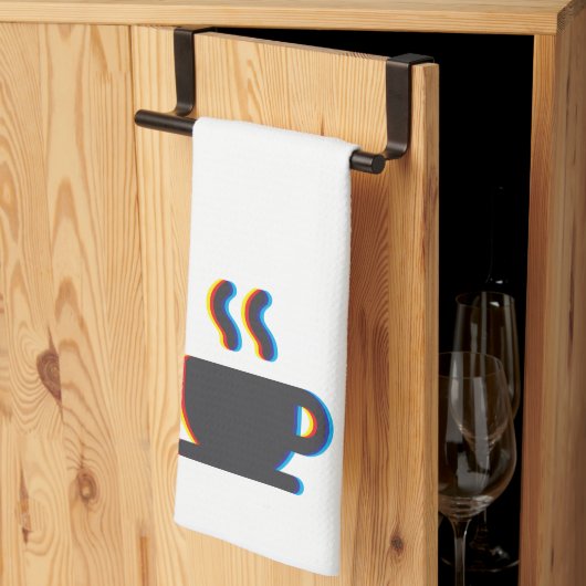 Tasse Glitch Geschirrtuch (Drittel gefaltet)