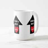 Tasse Gods Way Liebe Arrow Heart (VorderseiteRechts)