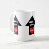 Tasse Gods Way Liebe Arrow Heart (Vorderseite Links)