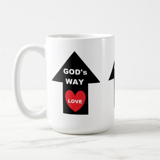 Tasse Gods Way Liebe Arrow Heart (Links)