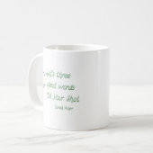 Tasse -Golf's drei hässlichste Wörter: Immer noch. (Vorderseite Links)