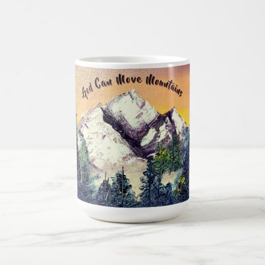 Tasse 'Gott kann Berge bewegen' (Mittel)