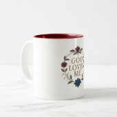 Tasse - Gott liebt mich (Vorderseite Links)