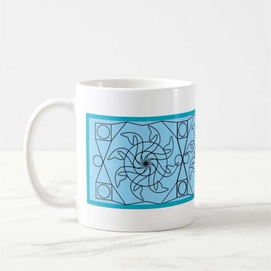 Tasse - Grafikmuster Wasserrad (Links)