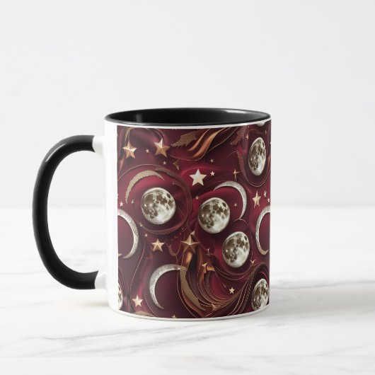 Tasse - Granatroter Himmelsmond (Links)