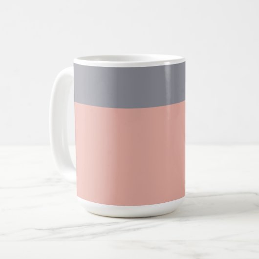 Tasse Grau und Korallen (Vorderseite Links)