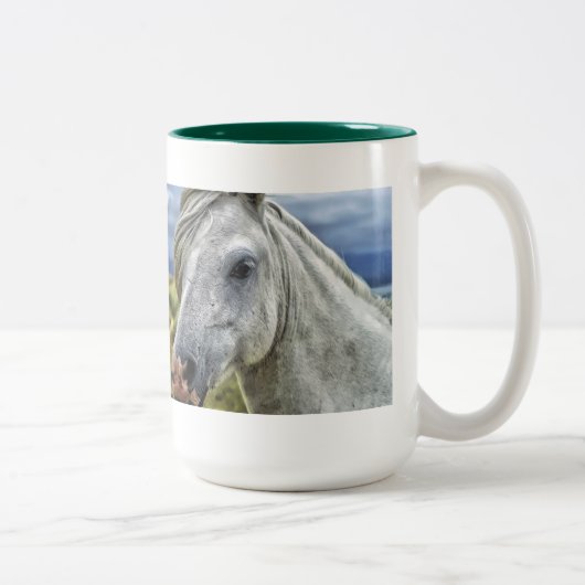 Tasse Graue/Weiße Pferde (Rechts)