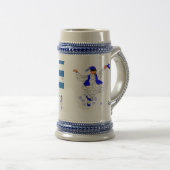Tasse Gray/Blue 22 oz Stein Griechische Flagge (VorderseiteRechts)