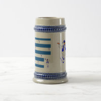 Tasse Gray/Blue 22 oz Stein Griechische Flagge