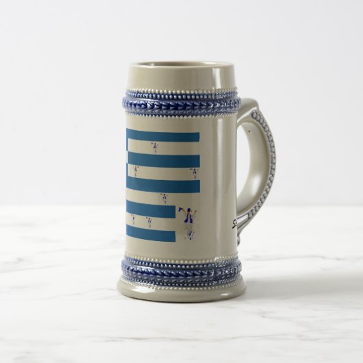 Tasse Grecian Evzone mit griechischer Flagge (VorderseiteRechts)