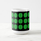 Tasse Green Glitzer Circles on Black (Mittel)