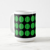 Tasse Green Glitzer Circles on Black (Vorderseite Links)