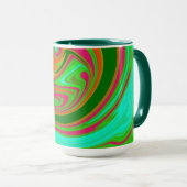 Tasse Green und Maroon Swirl (VorderseiteRechts)