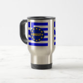 Tasse griechische Flagge EU Grexit (Vorderseite Links)