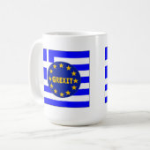 Tasse griechische Flagge EU Grexit (Vorderseite Links)