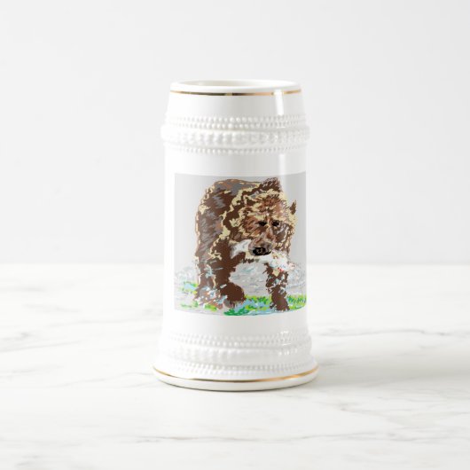 Tasse/Grizzlybär Bierglas (Mittel)