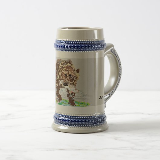 Tasse: Grizzlybär Bierglas (VorderseiteRechts)