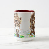 Tasse/Grizzlybär Zweifarbige Tasse (Mittel)